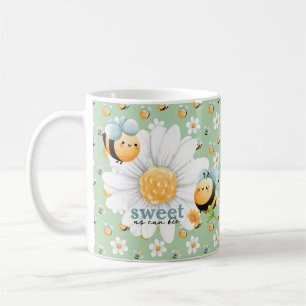 Cute Honey Bee Pattern Custom Mug