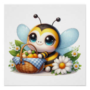 Cute Honey Bee Poster