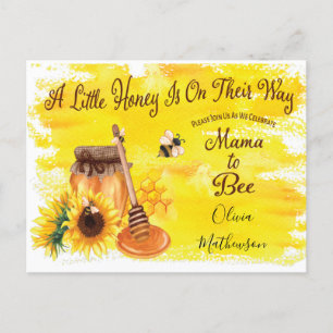 Cute Honey Bee Rustic Gender Neutral Baby Shower I Postcard
