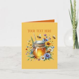 Cute honey bee vendor customisable card