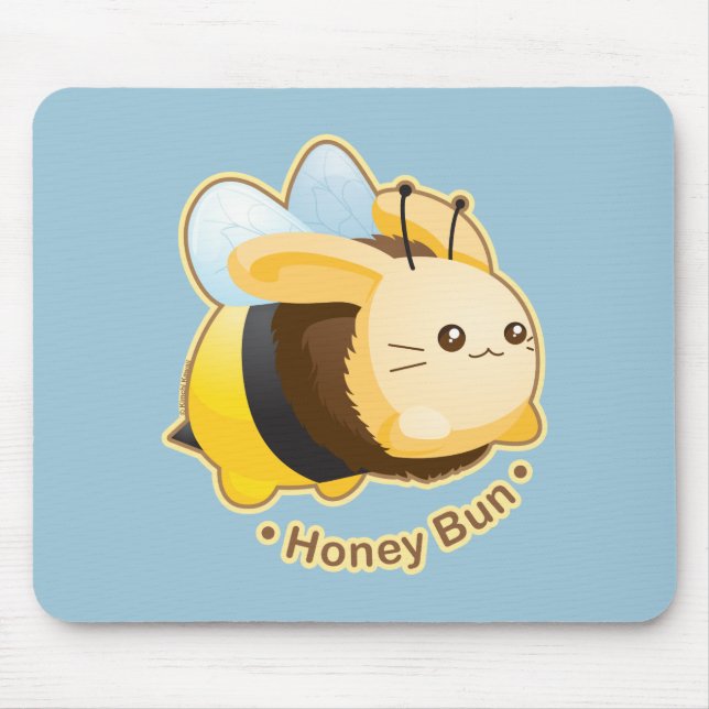 Cute Honey Bun Bunny Mouse Mat (Front)