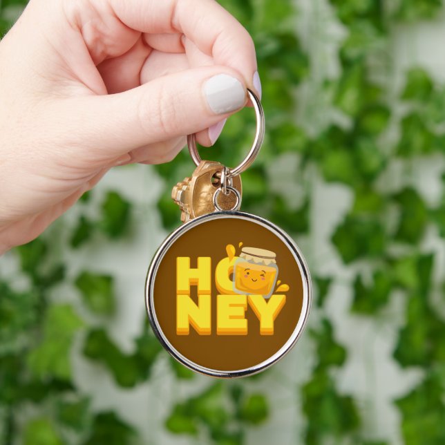 Cute honey text design key ring (Hand)