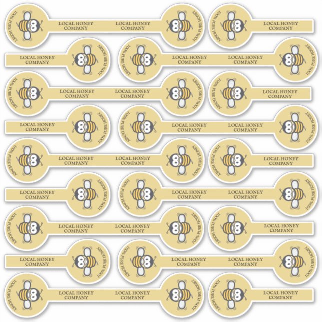 Cute Honeybee Logo Top Lid Security (Front)