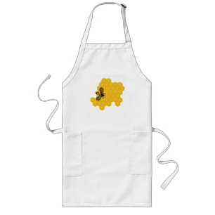 Cute Honeybee on a Honeycomb Apron