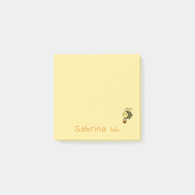 Cute Honeybee Post-It Notes (Front)