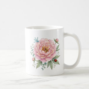 Cute Honeybee Sunflower Watercolor Garden mug