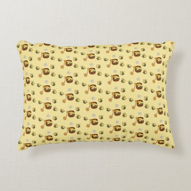 Cute Honeybee with Sweet Honey Decorative Cushion (Front)