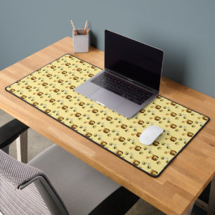 Cute Honeybee with Sweet Honey Desk Mat