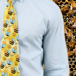 Cute Honeycomb Bee Pattern Tie<br><div class="desc">Introducing our adorable Cute Honeycomb Bee Pattern neck tie! The perfect accessory for bee lovers and anyone who wants to add a touch of playful charm to their outfit. Made with lightweight material, it's ideal for summer and spring occasions. Embrace the buzz and brighten up your style with its lovely...</div>