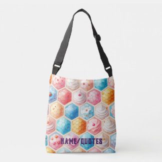 Cute Honeycomb Dessert Seamless Design Crossbody Bag
