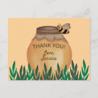 Cute Honeypot and Bumblebee Baby Shower Thank You