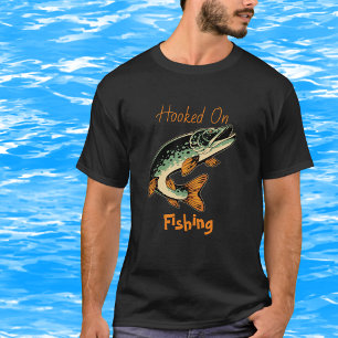 Cute Hooked On Fishing T-Shirt for Men