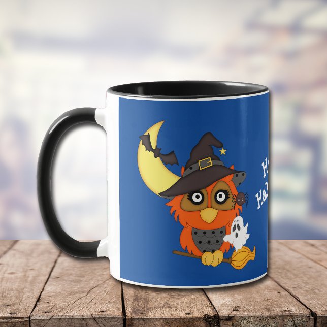 Cute Hoot Owl and Ghost Halloween Mug (Creator Uploaded)
