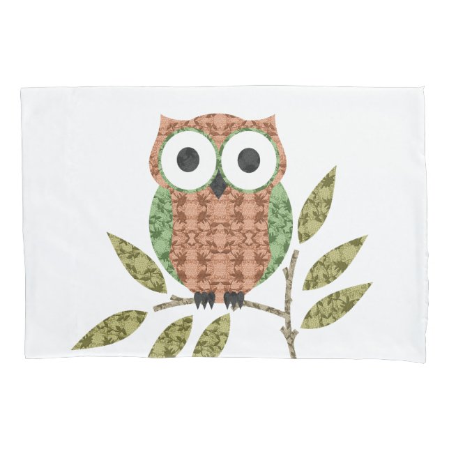 Cute Hoot Owl Pillow Case (Front)
