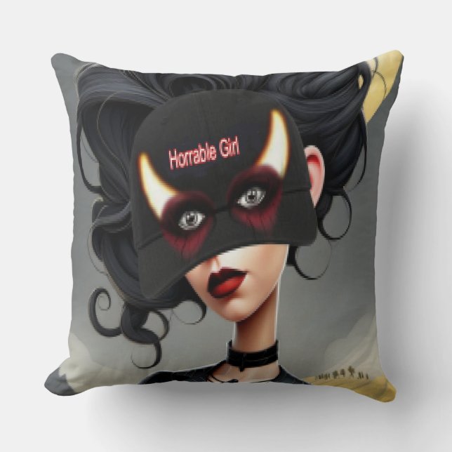 Cute Horrible girl  Cushion (Front)