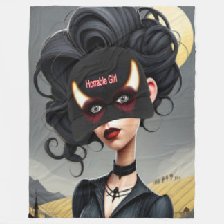 Cute Horrible girl Fleece Blanket