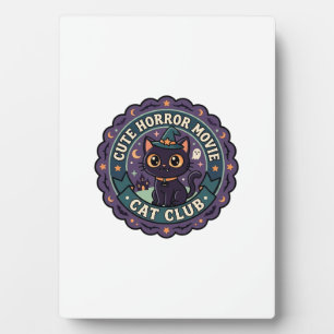 Cute Horror Movie Cat Cute Cat T-Shirt Design - Cu Plaque