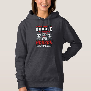 Cute Horror Movie Cuddle Vintage Graphic Shirt Des