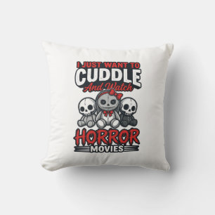 Cute Horror Movie Cuddle Vintage Graphic Shirt Des Cushion