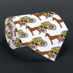 Cute horse and royal carriage illustration tie<br><div class="desc">Travel back to royal times with this horse and carriage. Drawn in fun illustration style.</div>