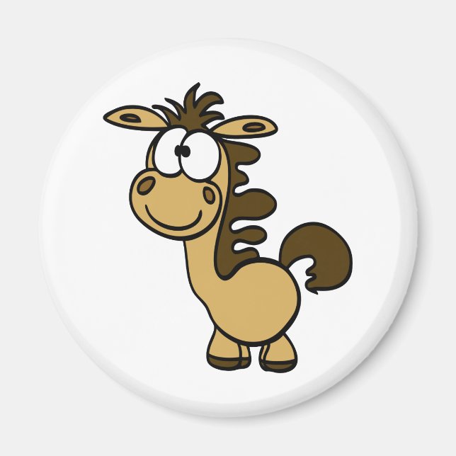 cute horse cartoon magnet (Front)