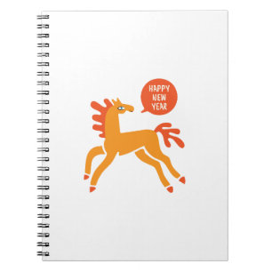 Cute Horse Chinese new year Notebook
