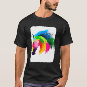 Cute Horse Costume Colourful Graphic For Horse Gi T-Shirt