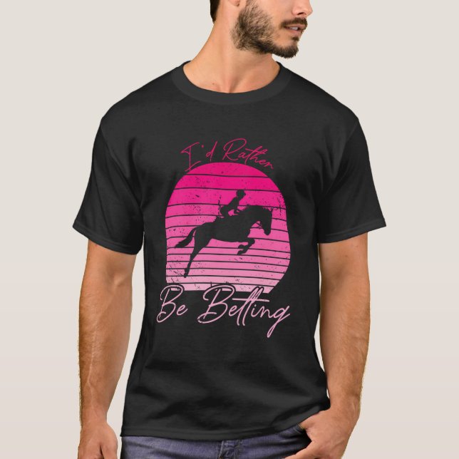 Cute Horse Derby Race Racing Design For Girls Wome T-Shirt (Front)