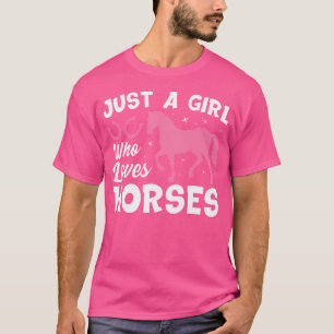 Cute Horse Design For Women Girls Horse Riding Equ T-Shirt