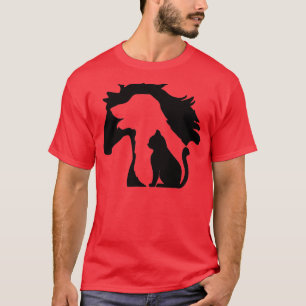 Cute Horse Dog Cat Lover Women Mother's Day T-Shirt