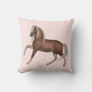Cute Horse Gift Equestrian Pony Stallion Pink Cushion