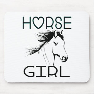 Cute Horse Girl Equestrian CowgirlHorses Pony Mouse Mat