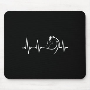 Cute Horse Heartbeat  Mouse Mat