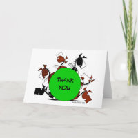 Cute Horse Herd Cartoon Thank You