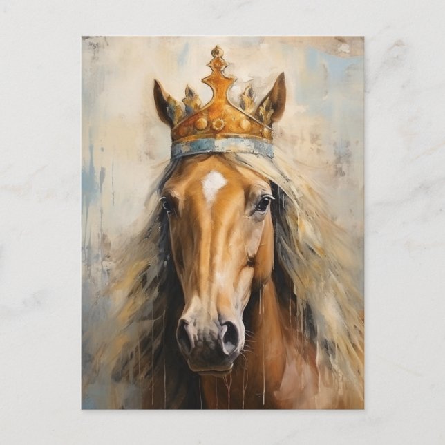 Cute Horse in a Crown  Postcard (Front)