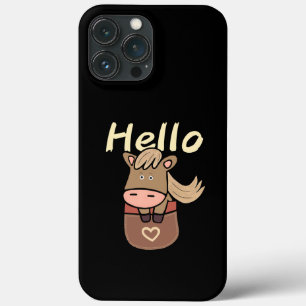 Cute horse in pocket iPhone 13 pro max case
