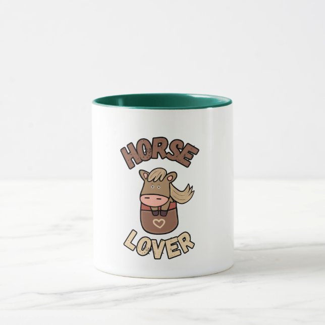 Cute horse in pocket mug (Center)
