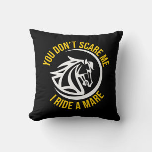 Cute Horse Lover Black Western Equestrian Cushion