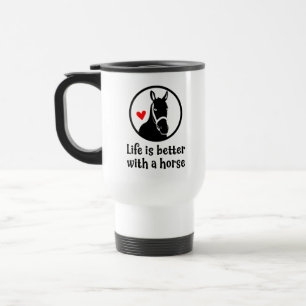 Cute Horse Lover Country Farm Cowgirl Rodeo Travel Mug