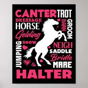 Cute Horse Lover Girl Funny Horseback Riding Horse Poster