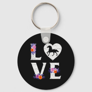 Cute Horse Lover Girls Women Love Horseback Riding Key Ring