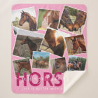 Cute Horse Lover Photo Collage Pink