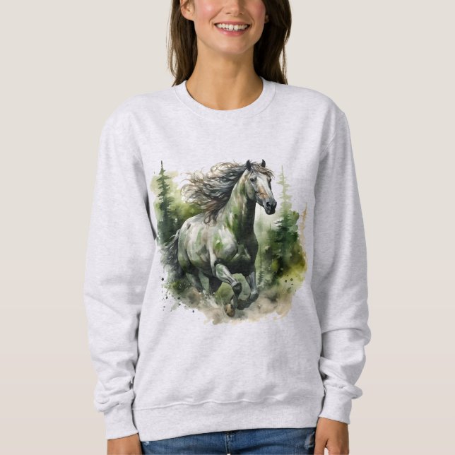 Cute horse lovers customisable sweatshirt (Front)