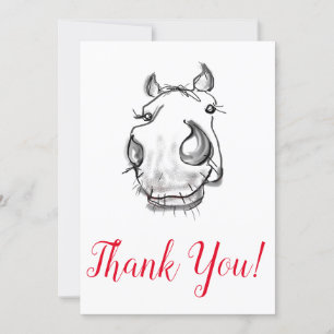 Cute horse lover's Thank You Card