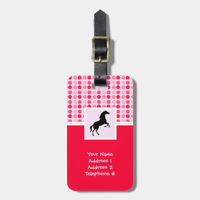 Cute Horse Luggage Tag (Front Vertical)