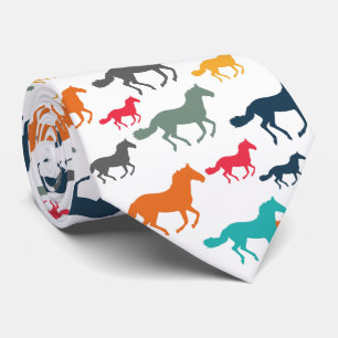 Cute Horse Pattern Tie