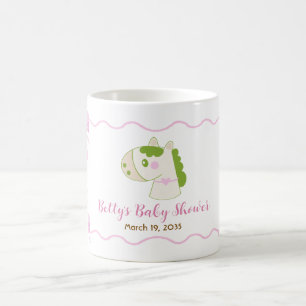 Cute Horse Pink Bow Personalised Girl Baby Shower  Coffee Mug