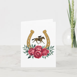Cute Horse Racing Roses Ky 151st Derby Horse Party Card