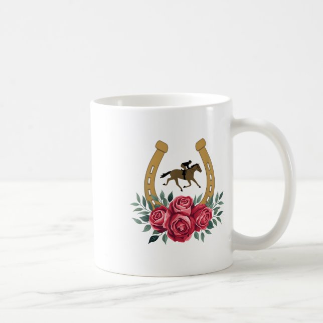 Cute Horse Racing Roses Ky 151st Derby Horse Party Coffee Mug (Right)