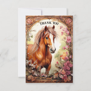 Cute Horse Thank You Card